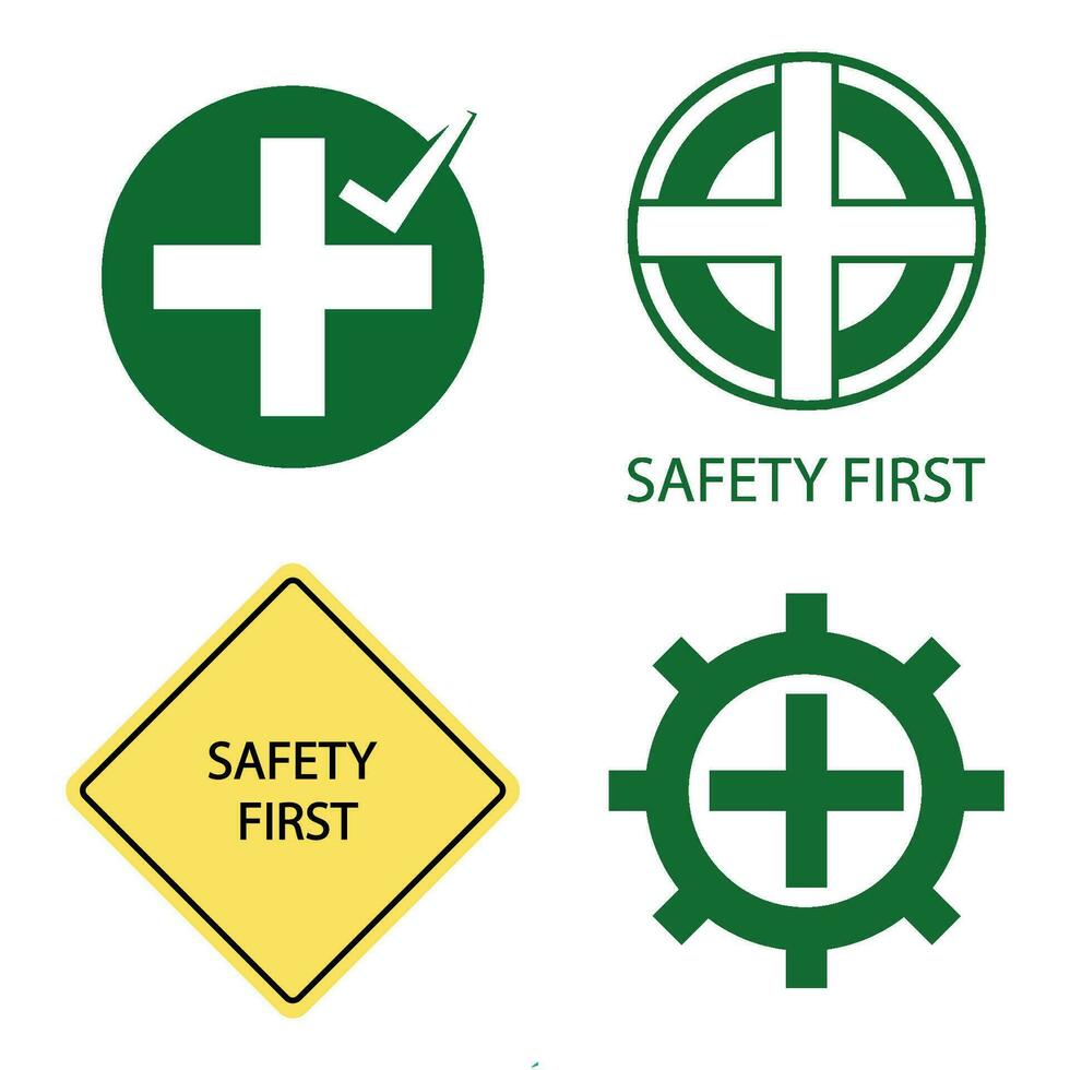 Safety first icon vector