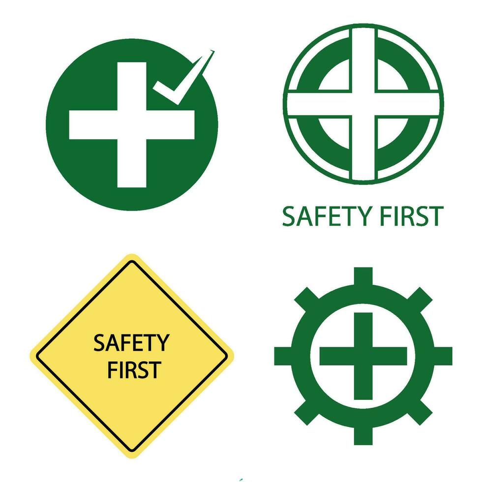 Safety first icon vector