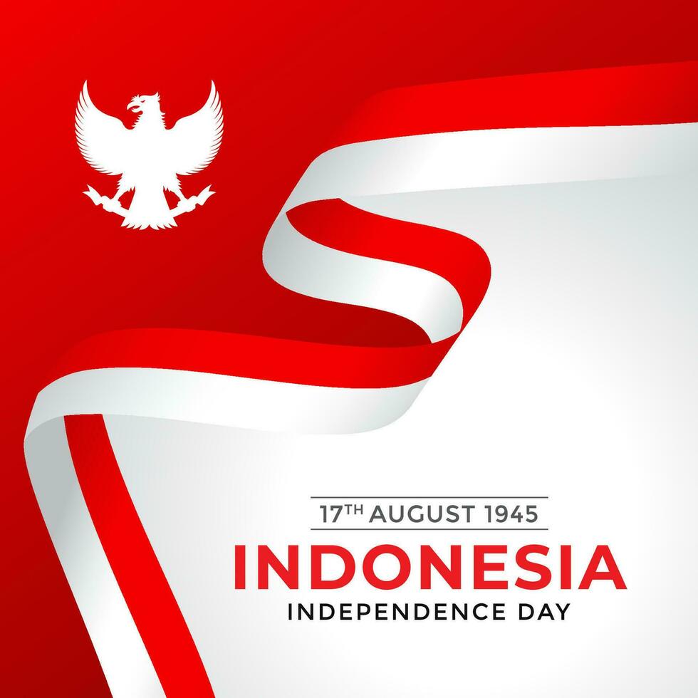 Bendera Merah Putih Indonesia or Bingkai Bendera Merah Putih and background Merah Putih or Ornament Frame Merah Putih vector
