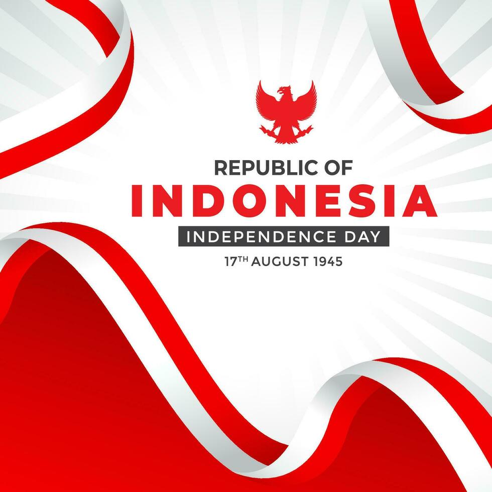 Bendera Merah Putih Indonesia or Bingkai Bendera Merah Putih and background Merah Putih or Ornament Frame Merah Putih vector