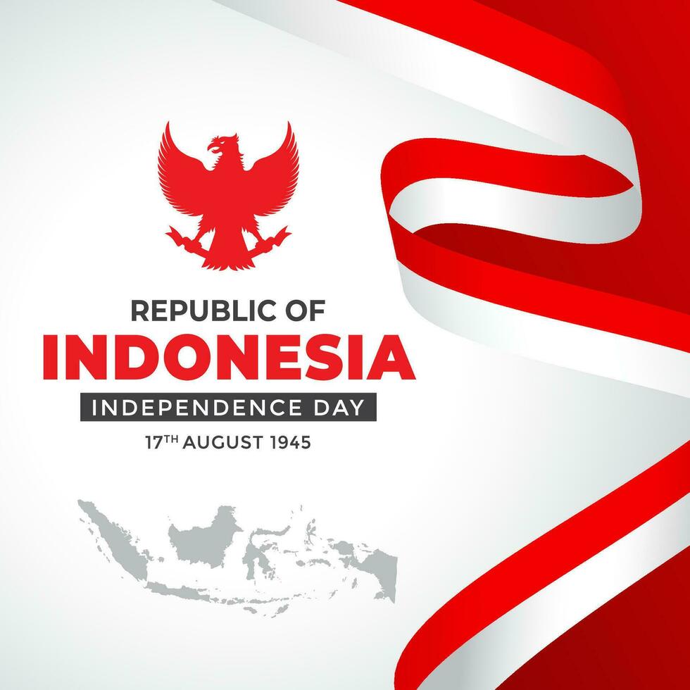 Bendera Merah Putih Indonesia or Bingkai Bendera Merah Putih and background Merah Putih or Ornament Frame Merah Putih vector
