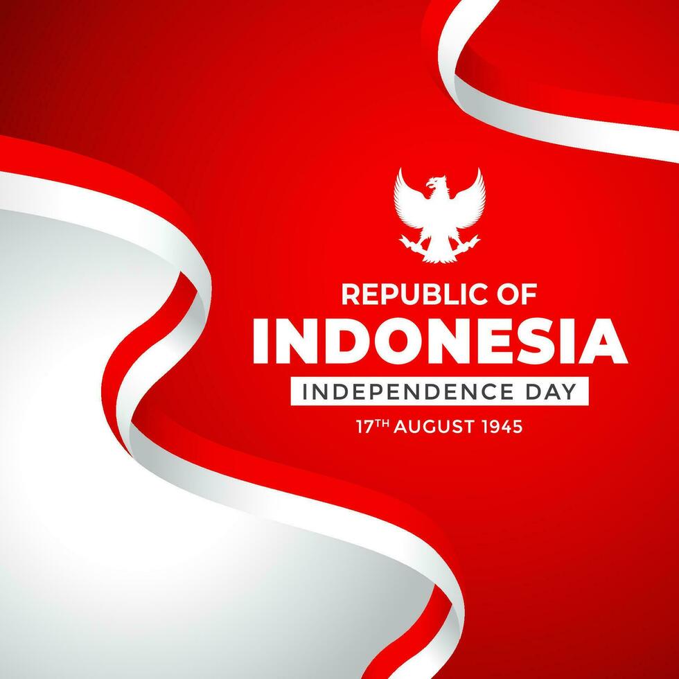 Bendera Merah Putih Indonesia or Bingkai Bendera Merah Putih and background Merah Putih or Ornament Frame Merah Putih vector