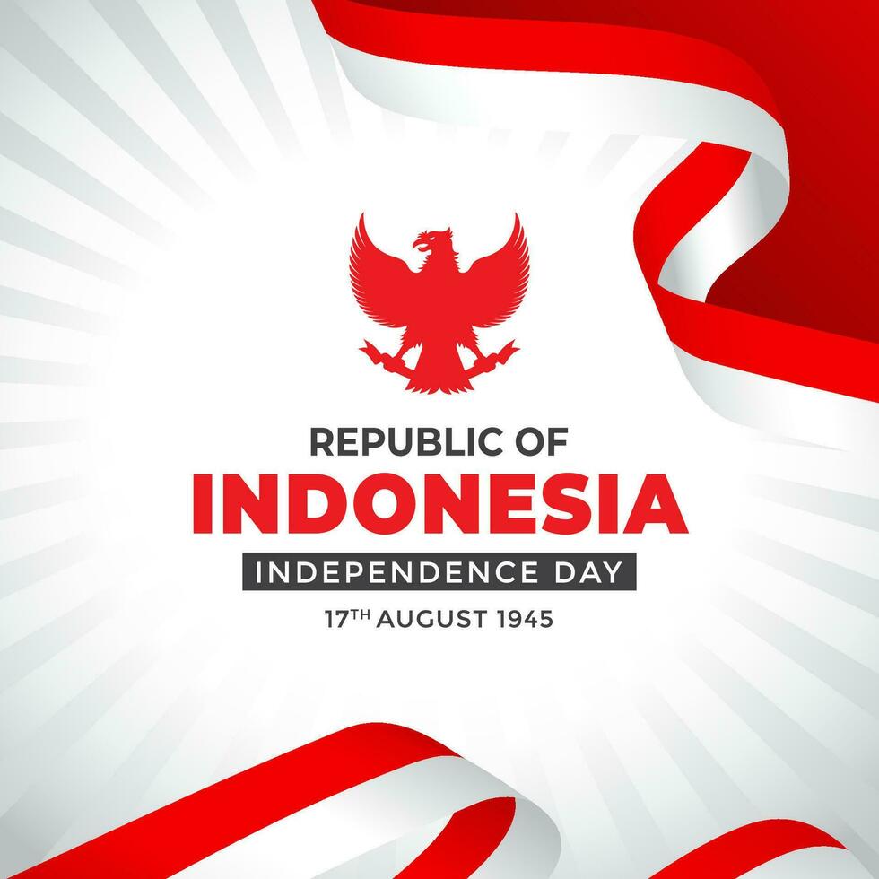 Bendera Merah Putih Indonesia or Bingkai Bendera Merah Putih and background Merah Putih or Ornament Frame Merah Putih vector