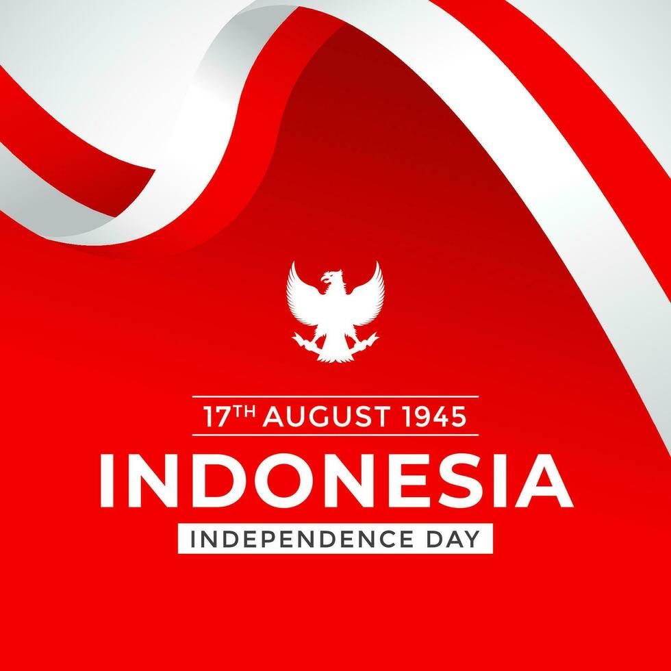 Bendera Merah Putih Indonesia or Bingkai Bendera Merah Putih and background Merah Putih or Ornament Frame Merah Putih vector