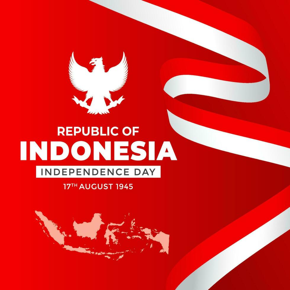 Bendera Merah Putih Indonesia or Bingkai Bendera Merah Putih and background Merah Putih or Ornament Frame Merah Putih vector