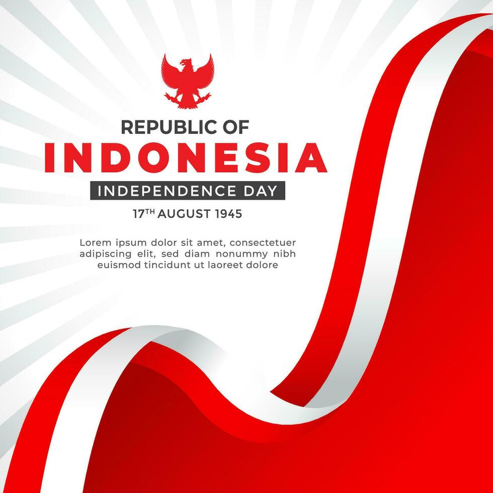 Bendera Merah Putih Indonesia or Bingkai Bendera Merah Putih and background Merah Putih or Ornament Frame Merah Putih vector