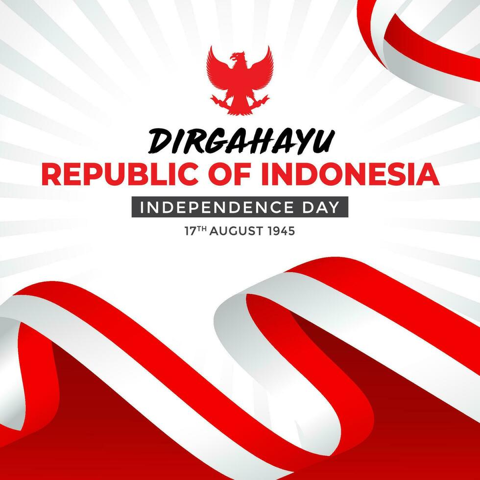 Bendera Merah Putih Indonesia or Bingkai Bendera Merah Putih and background Merah Putih or Ornament Frame Merah Putih vector