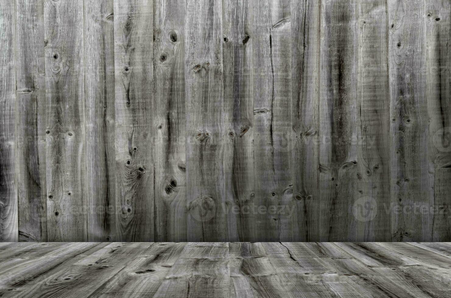 Studio background,Grey Wood wall texture with washed old  wooden panel striped with grain surface floor,Horizon Backdrop Product Display Presentation photo
