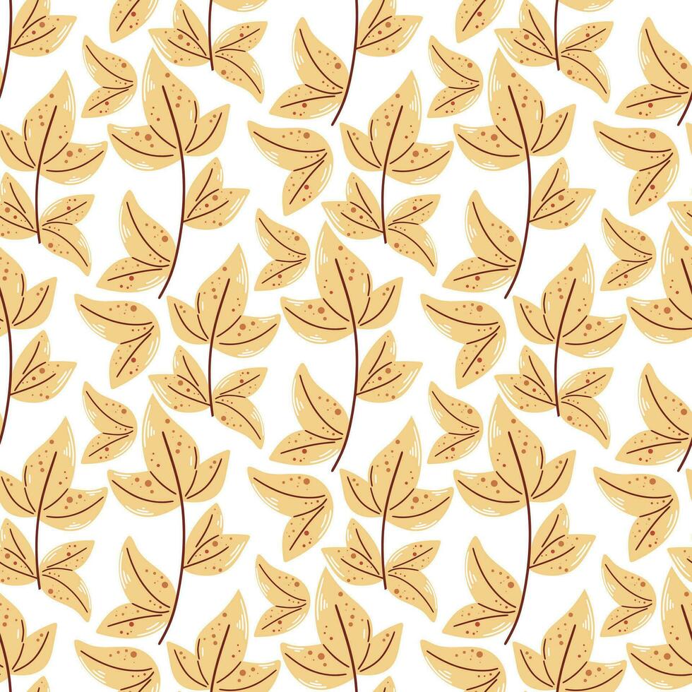 Beautiful autumn leafy seamless pattern vector