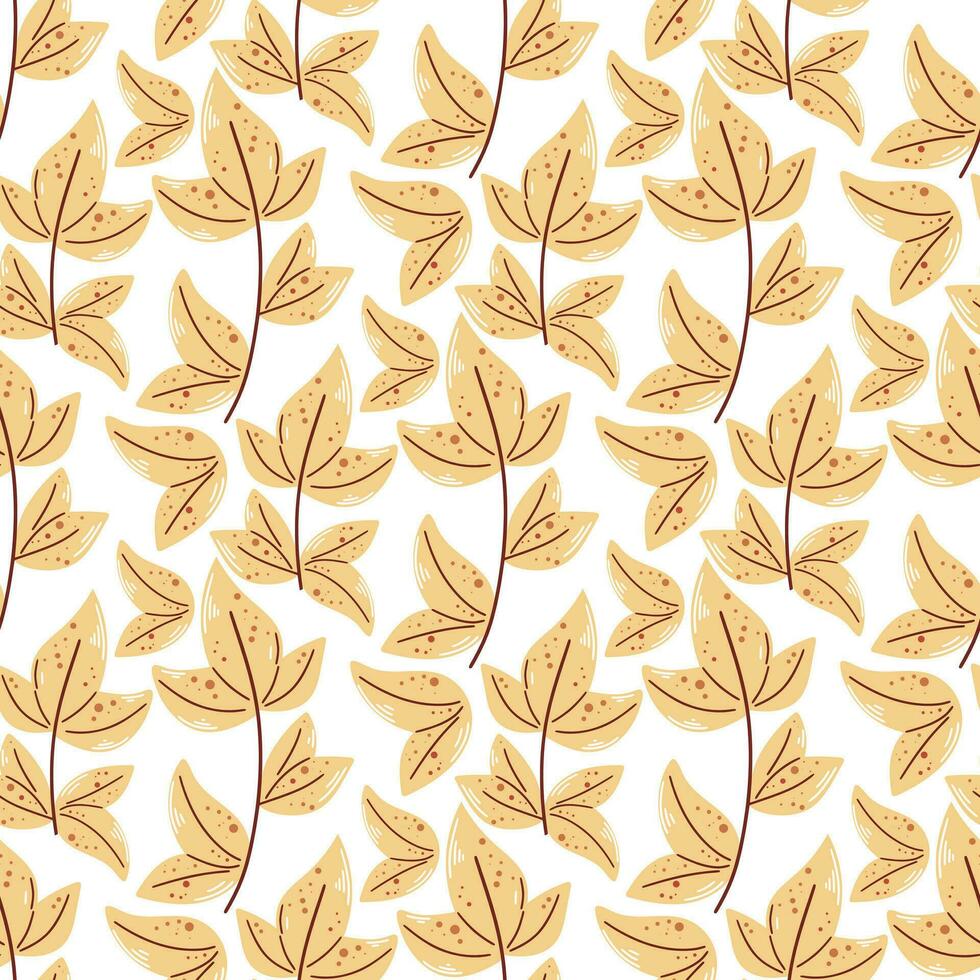 Beautiful autumn leafy seamless pattern vector