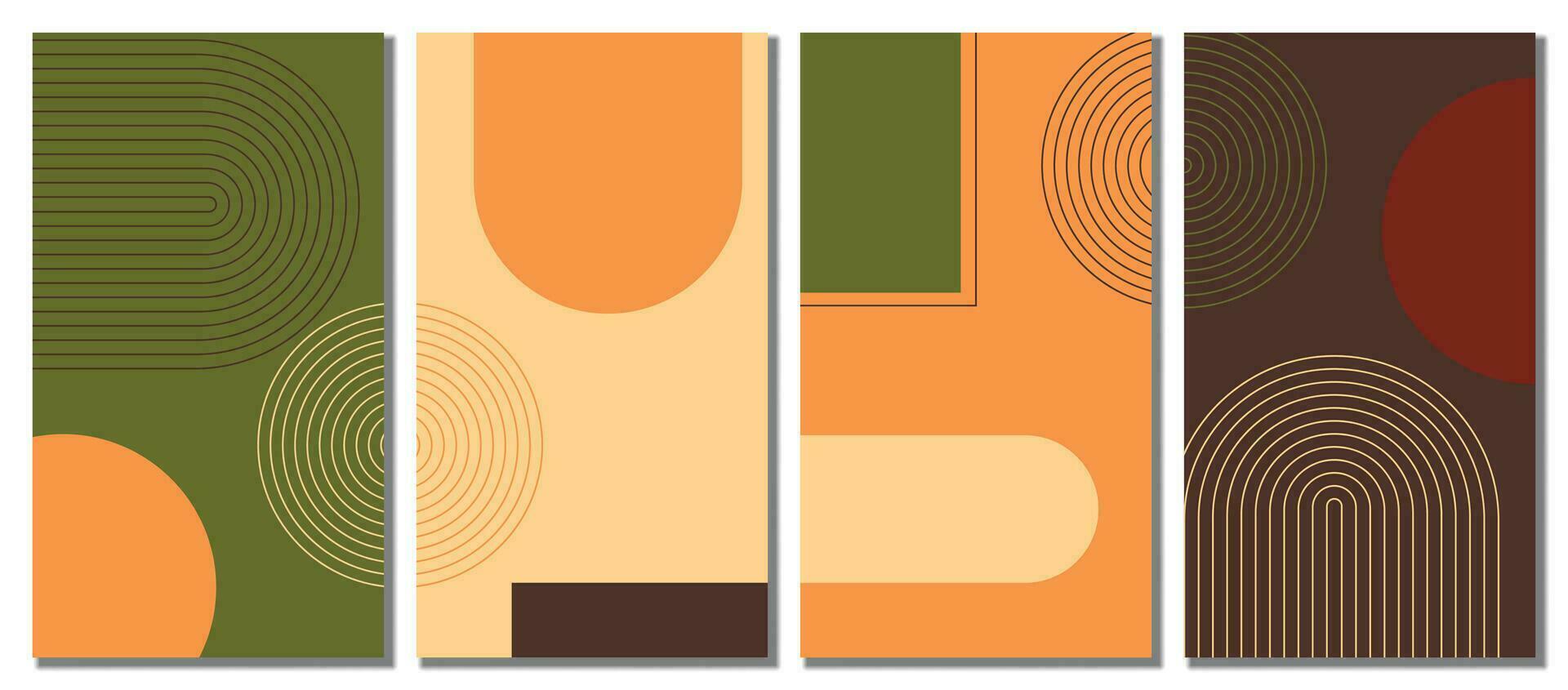 Minimalist abstract hand drawn set background. vector