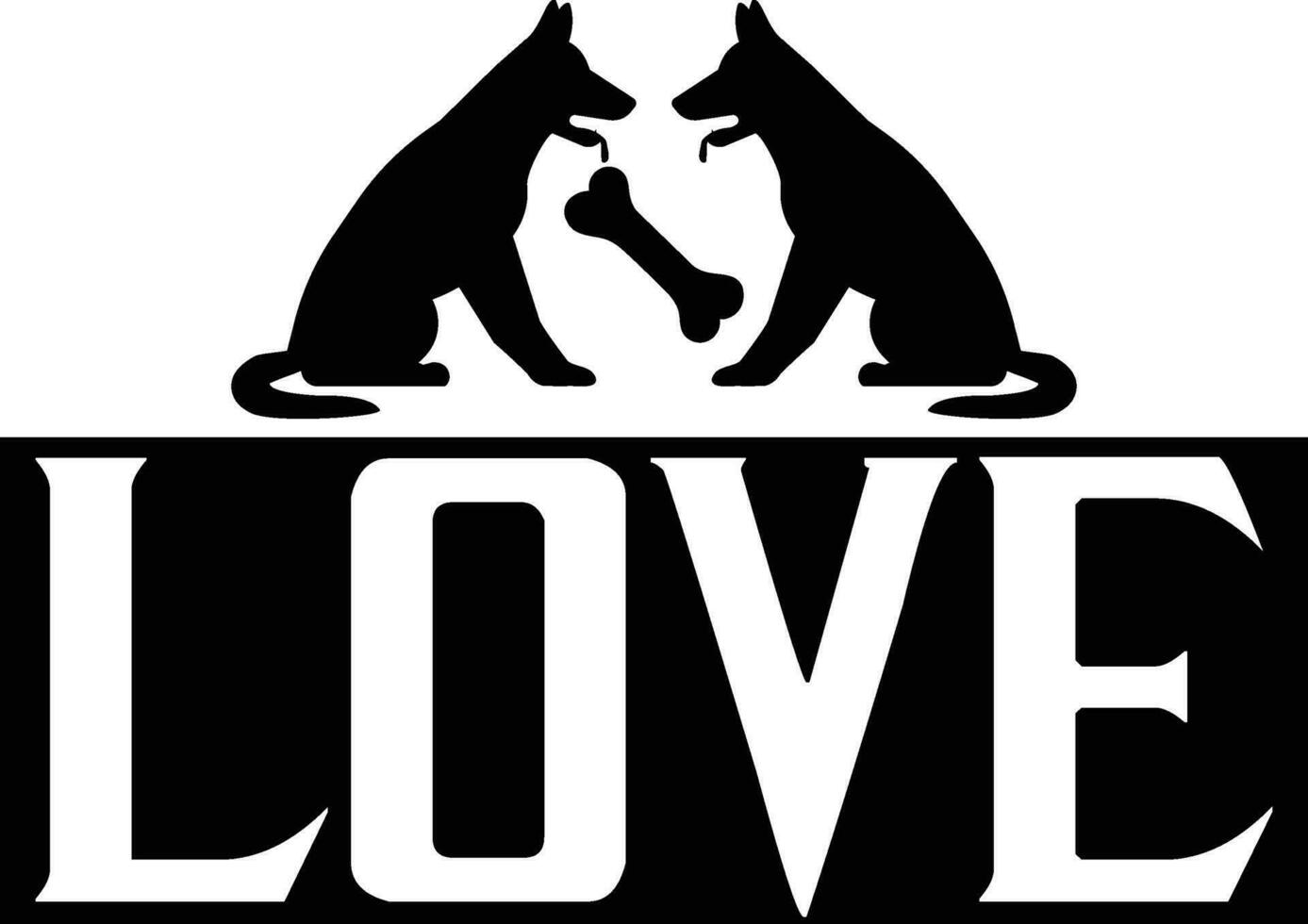 DOG LOVE DESIGN vector