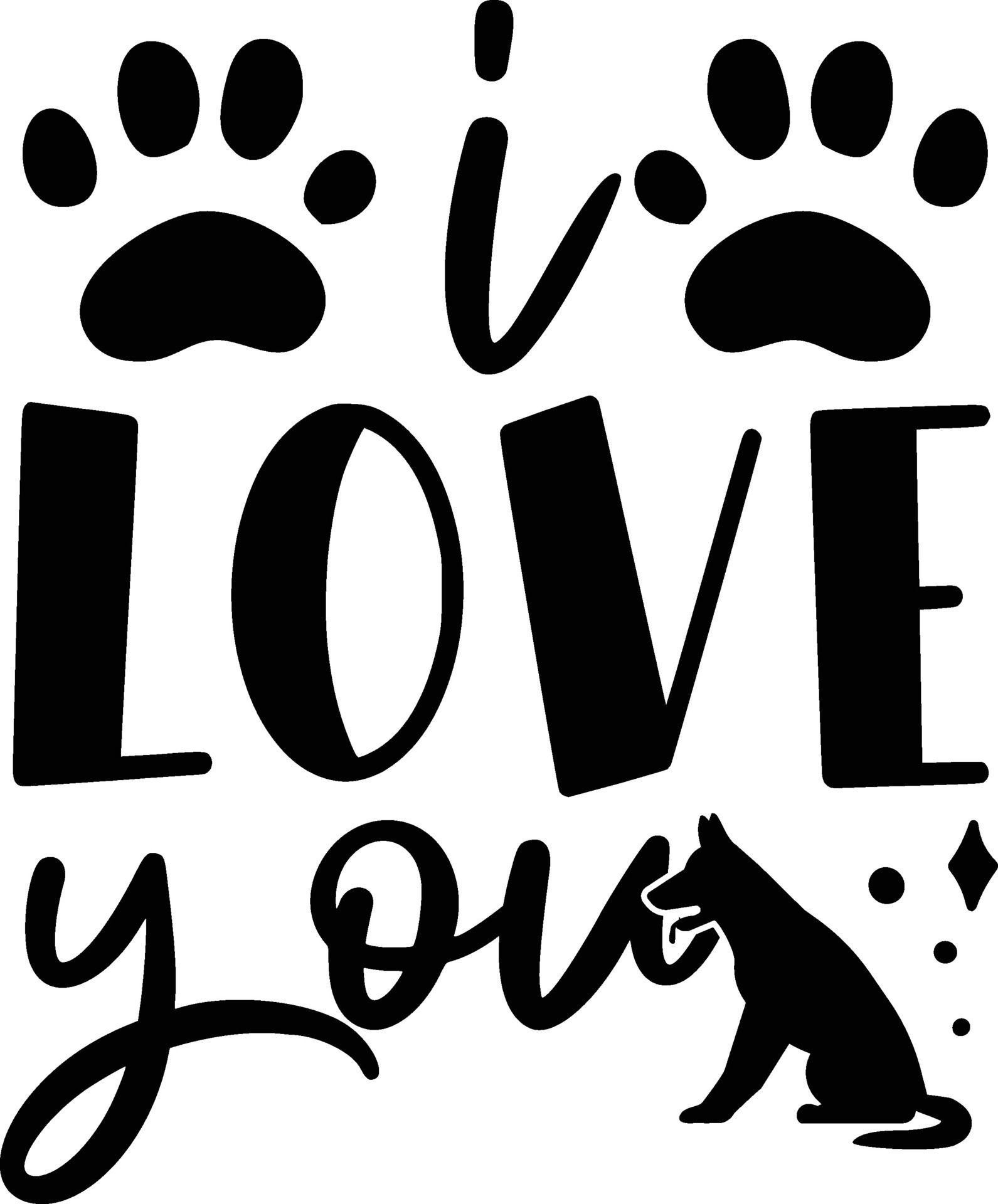 i love you dog 27531175 Vector Art at Vecteezy