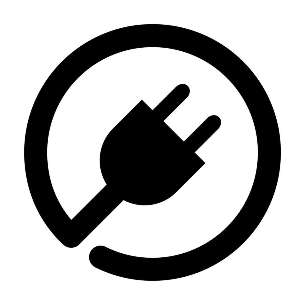 Plug in vector icon for graphic design, logo, website, social media, mobile app, ui