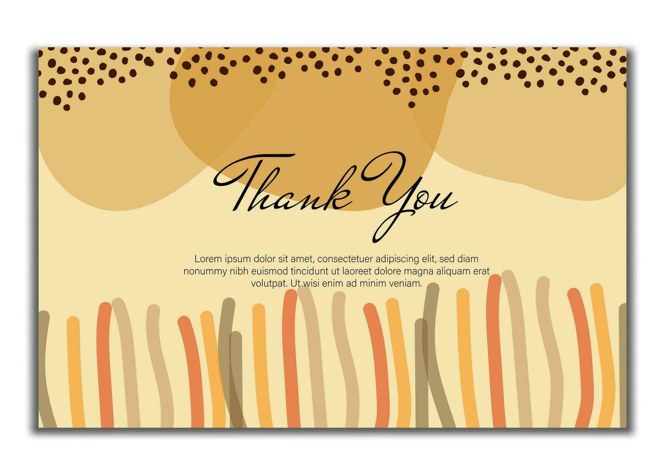 thank you card with beautiful elegant flowers, thank you card with abstract shape illustration, thank you card, save the date card. vector