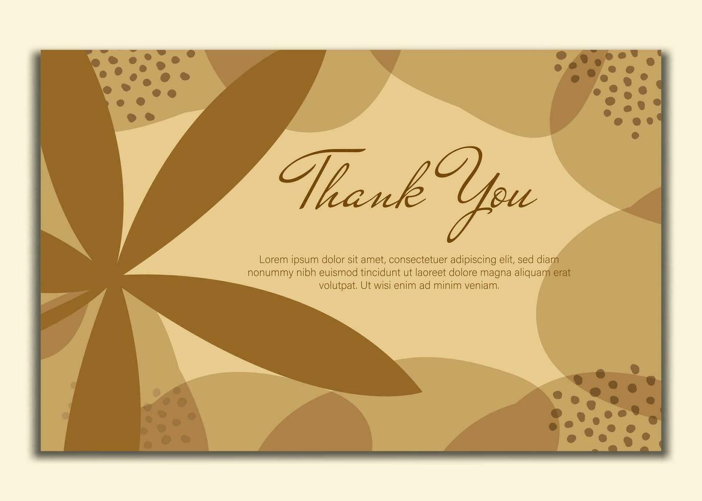 thank you card with beautiful elegant flowers, thank you card with abstract shape illustration, thank you card, save the date card. vector