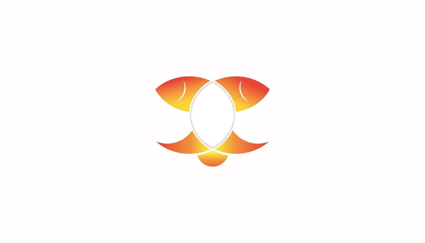 orange fish icon logo vector