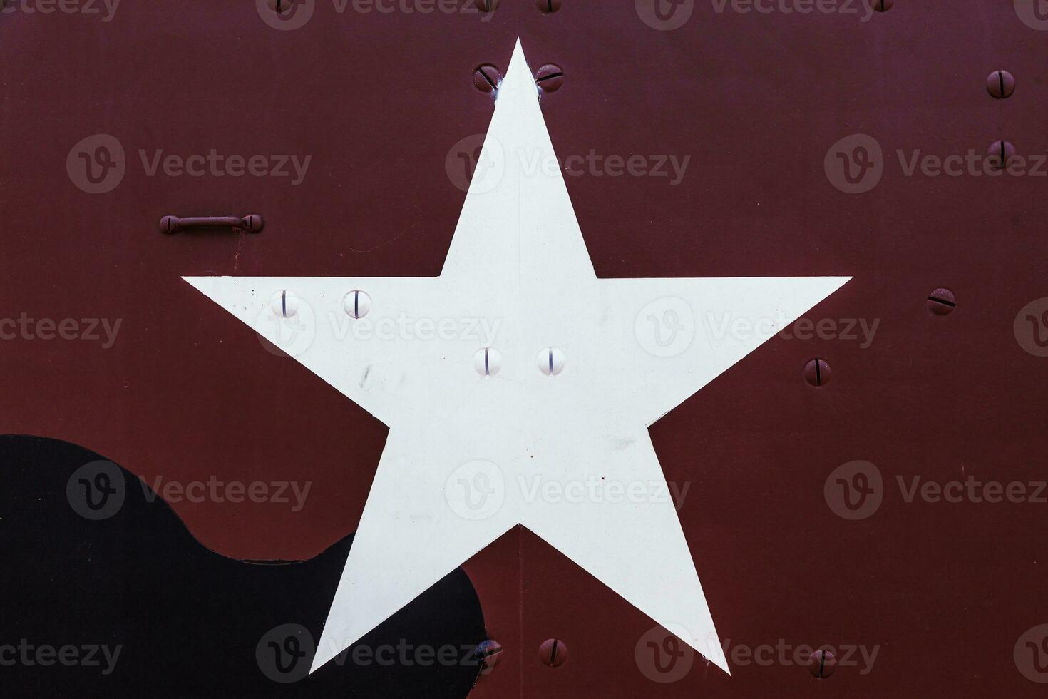 military panel background painted with a white star photo