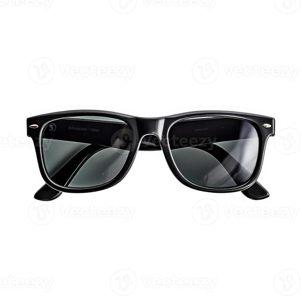 Black sunglasses isolated on transparent white background. Generative AI photo