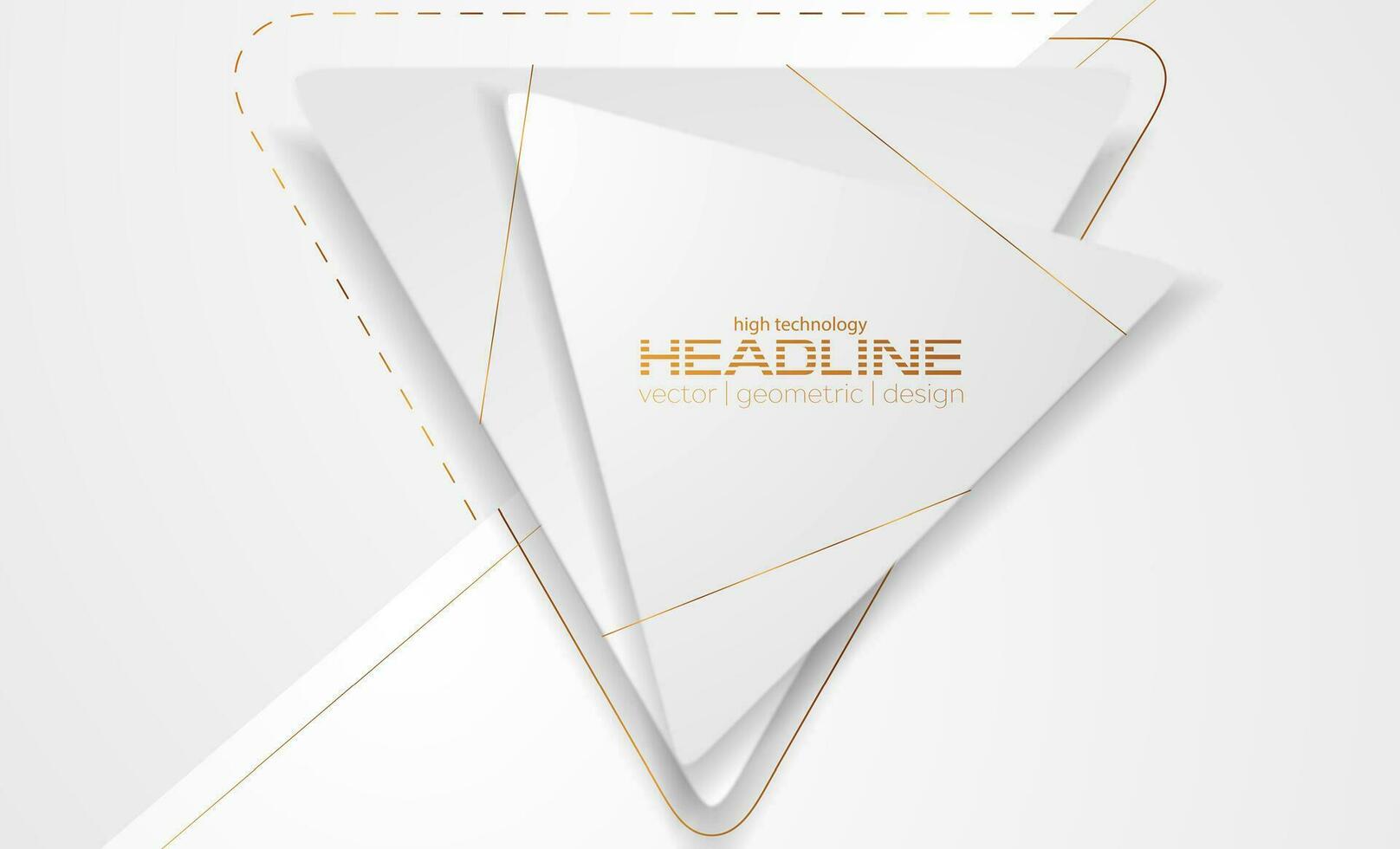 Abstract grey logo emblem design with bronze outlines vector