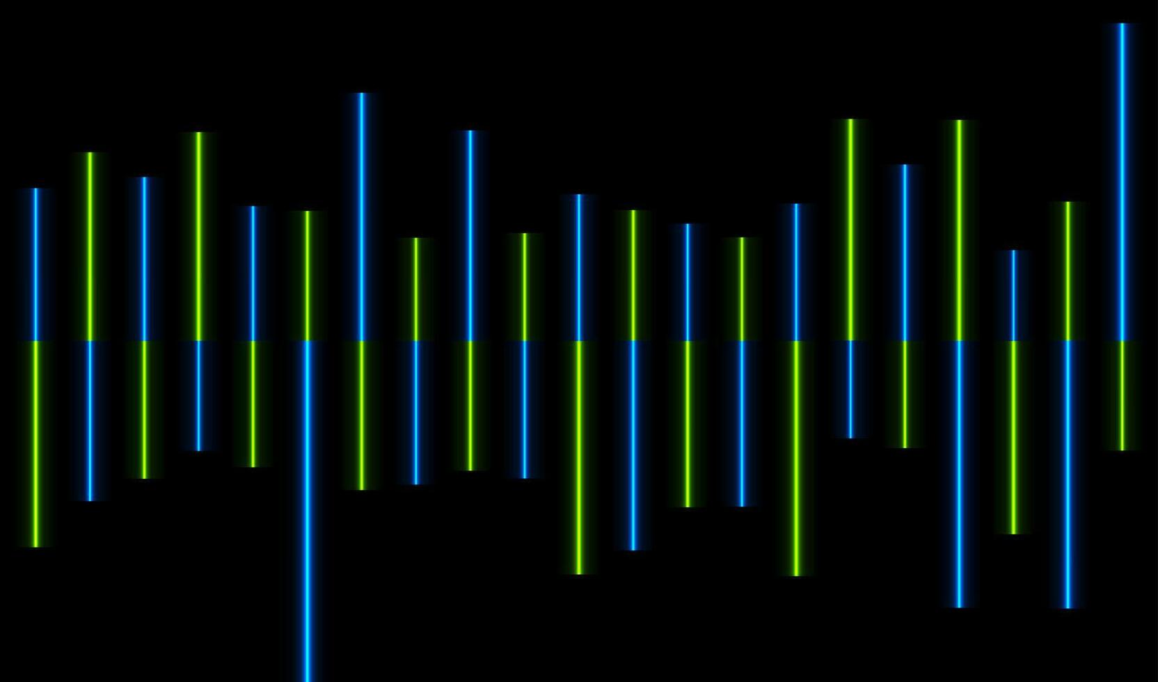 brillante verde azul neón láser líneas resumen antecedentes vector