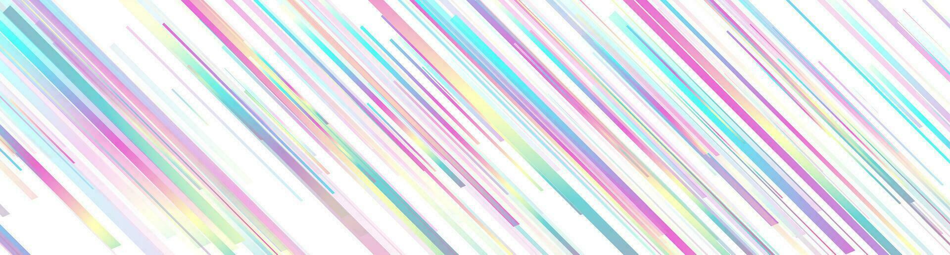 Holographic stripes geometric abstract tech banner vector