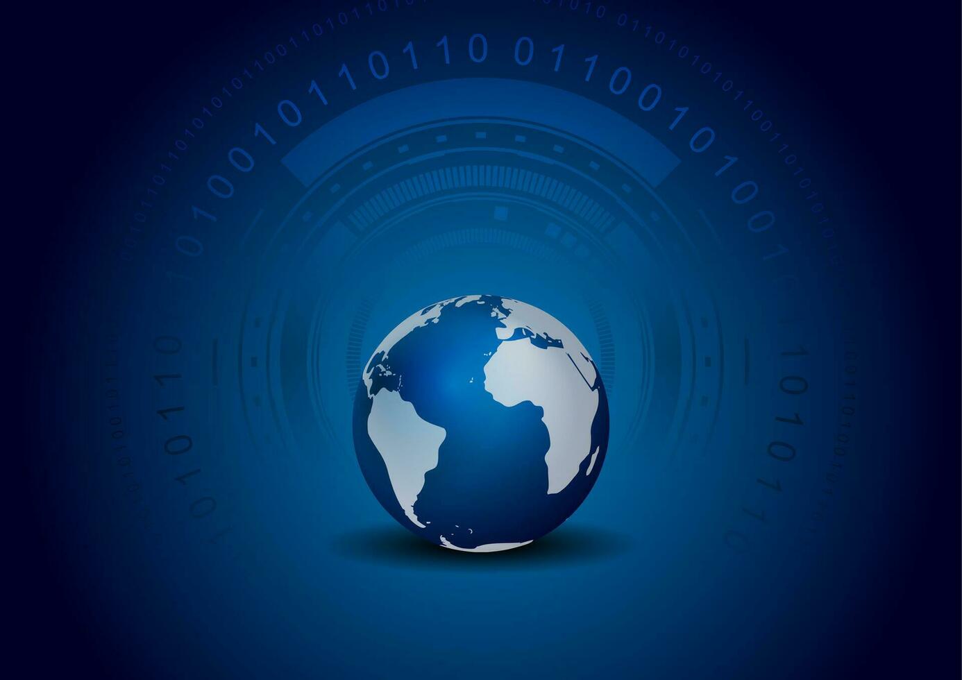 Hi-tech and science design with globe and HUD gear vector