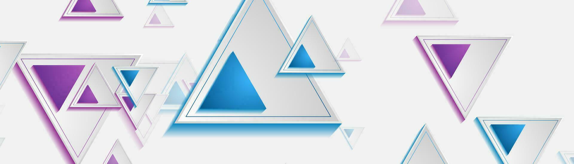 Tech geometric triangles abstract corporate banner vector