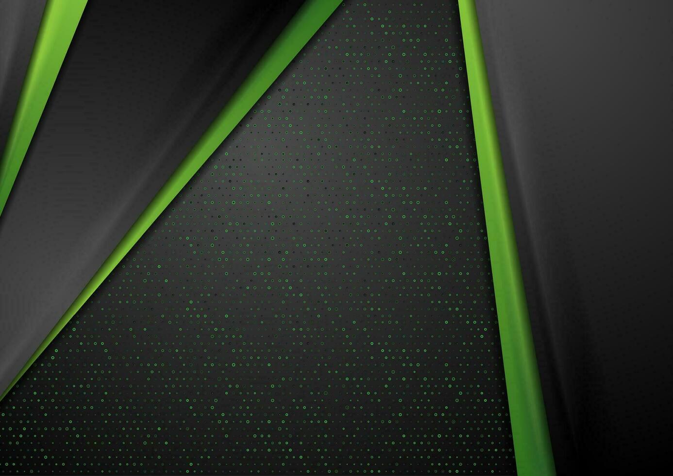 Black and green abstract corporate background vector