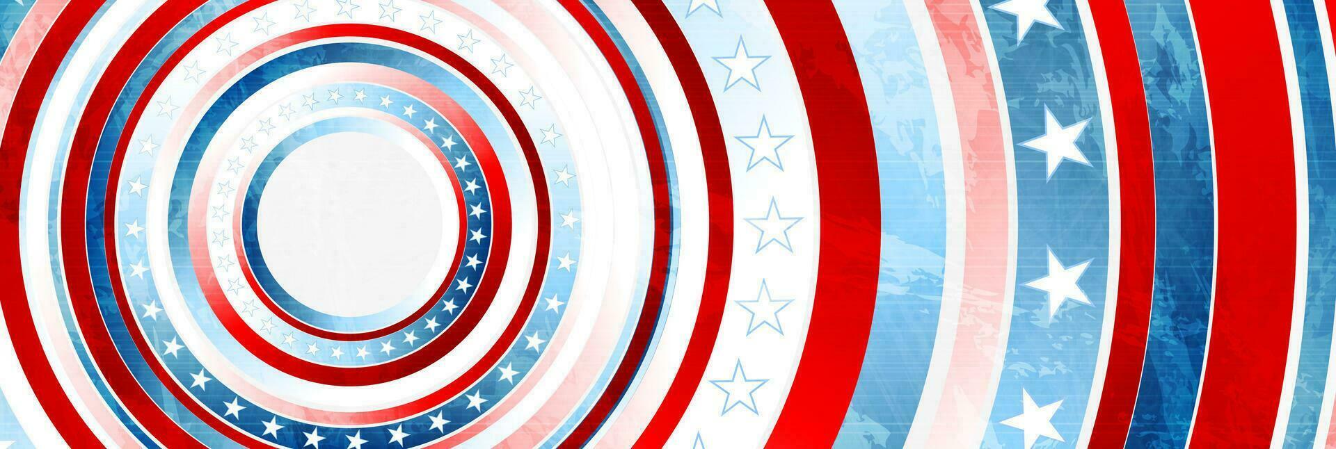 Grunge concept USA flag abstract vector banner