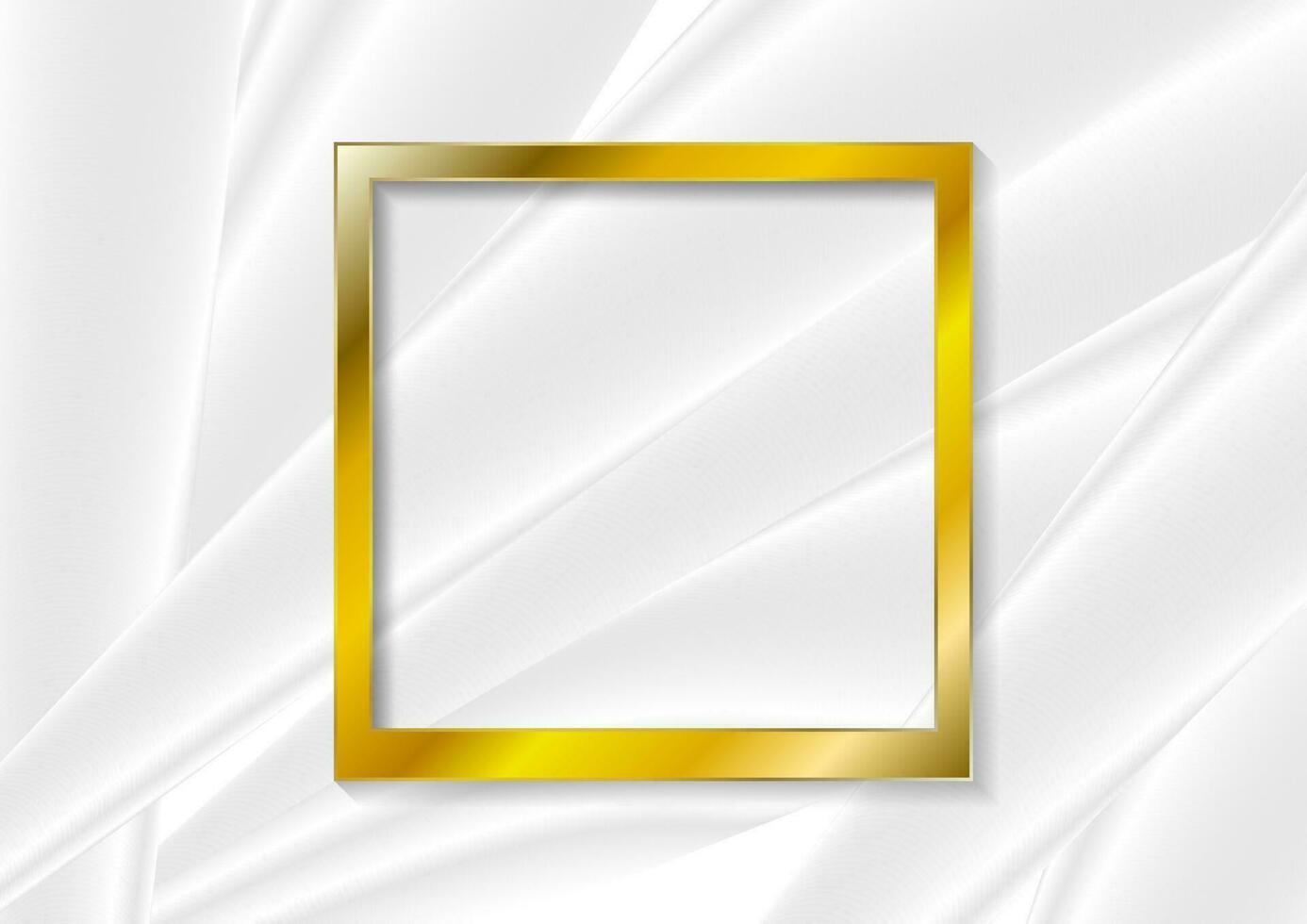 Vintage realistic golden blank instant photo frame vector