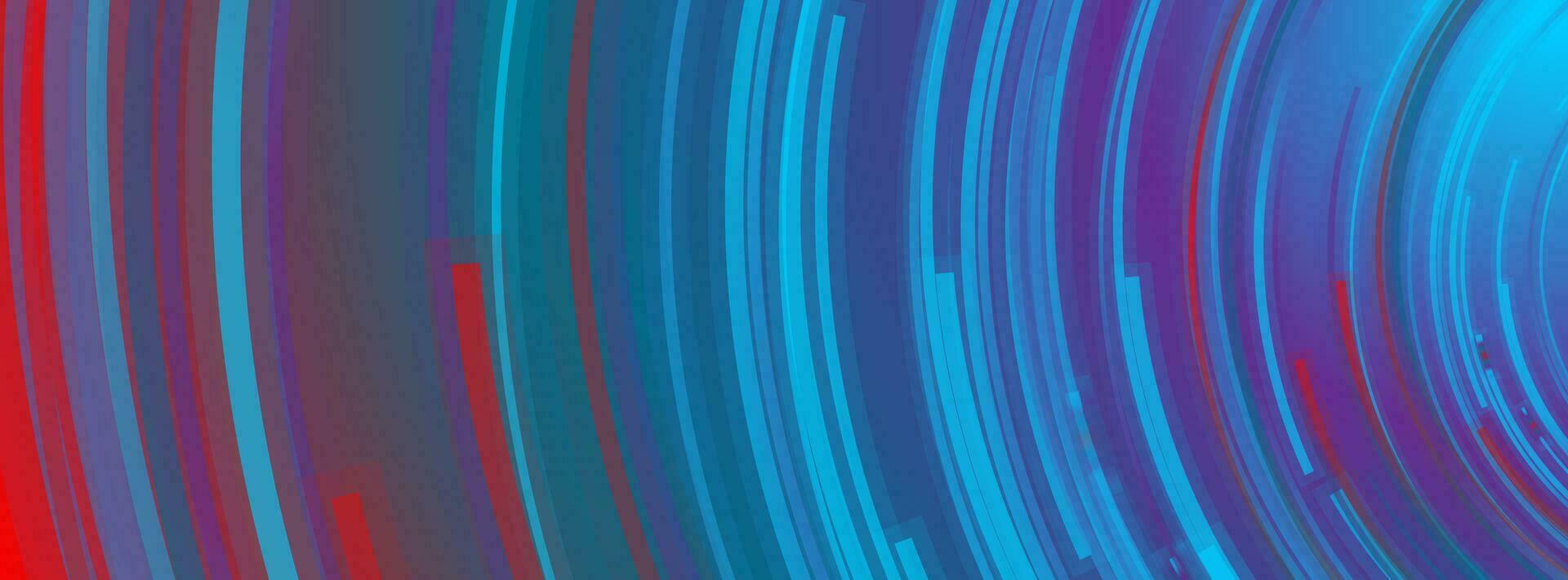 Bright circular lines abstract futuristic tech banner vector