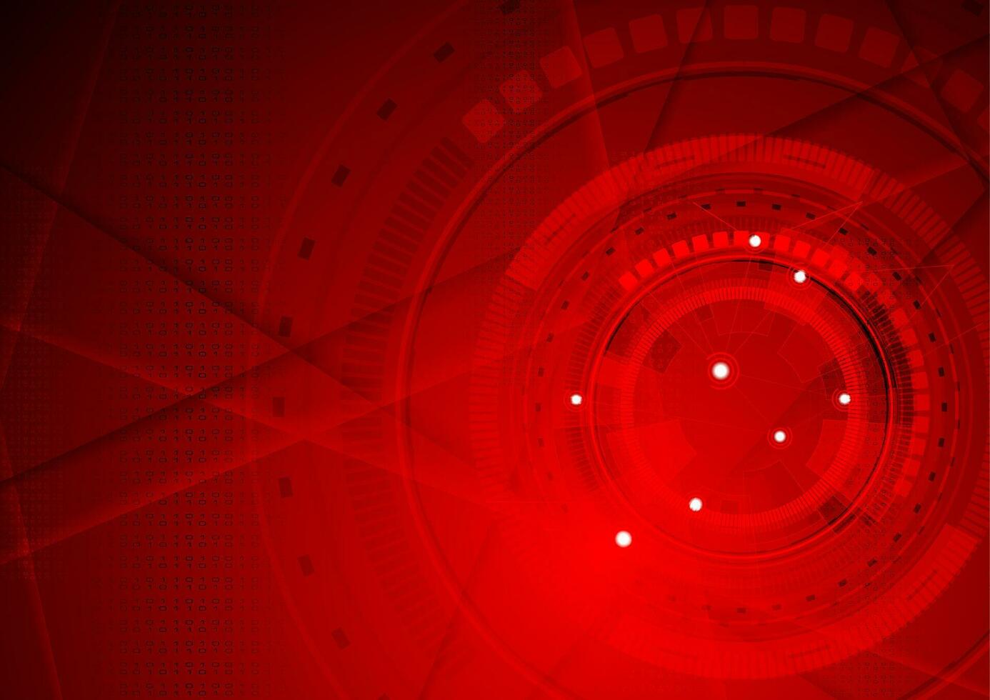 Red abstract geometric technology background vector