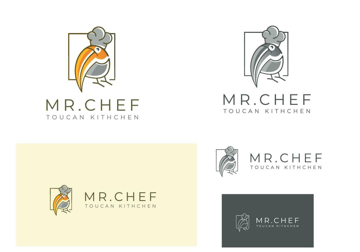 bird chef logo, cooking logo, bird cooking logo, bird cooking vector, parrot, toucan, chef cap vector