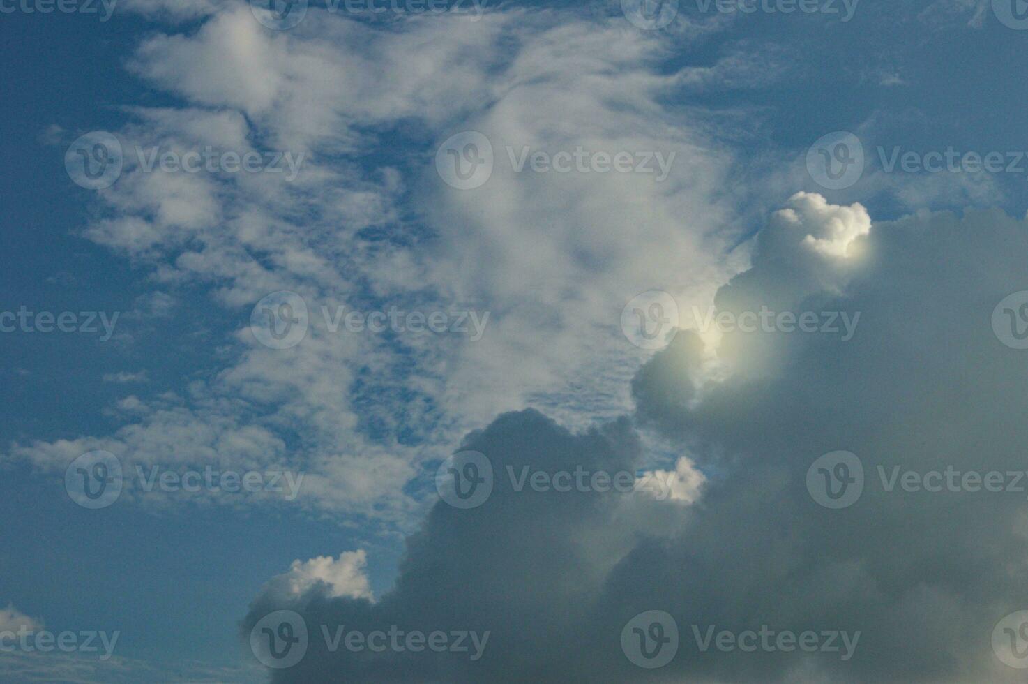 Beautiful blue afternoon sky photo