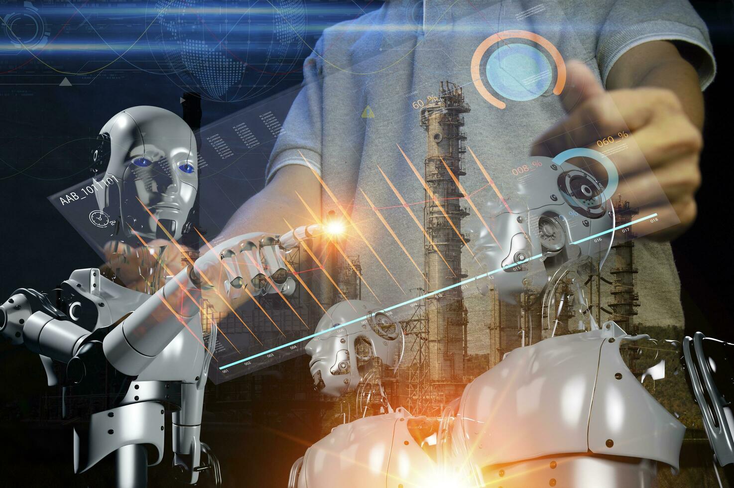 Concepts, development of artificial intelligence and self-learning of artificial intelligence. photo