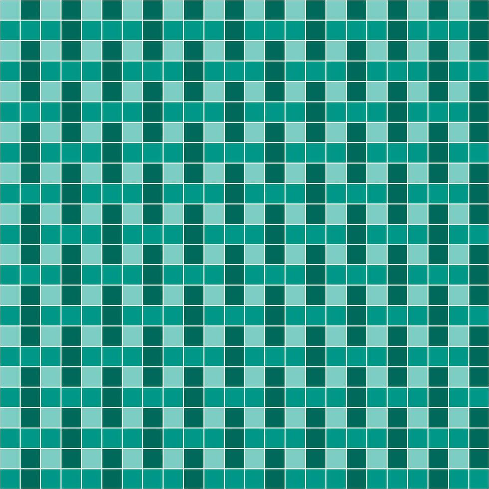 Green tile background, Mosaic tile background, Tile background, Seamless pattern, Mosaic seamless pattern, Mosaic tiles texture or background. Bathroom wall tiles, swimming pool tiles. vector