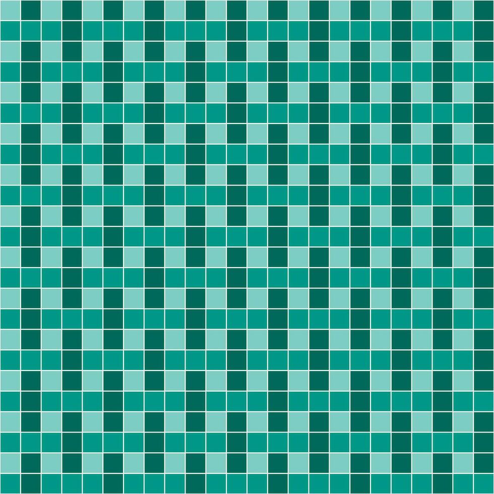 Green tile background, Mosaic tile background, Tile background, Seamless pattern, Mosaic seamless pattern, Mosaic tiles texture or background. Bathroom wall tiles, swimming pool tiles. vector