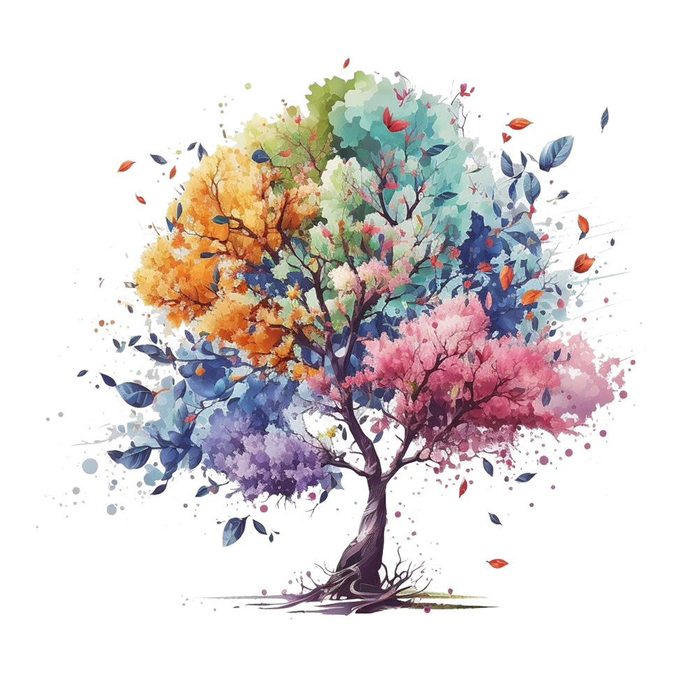 Free download png watercolor art background realistic photo, Ai Generative
