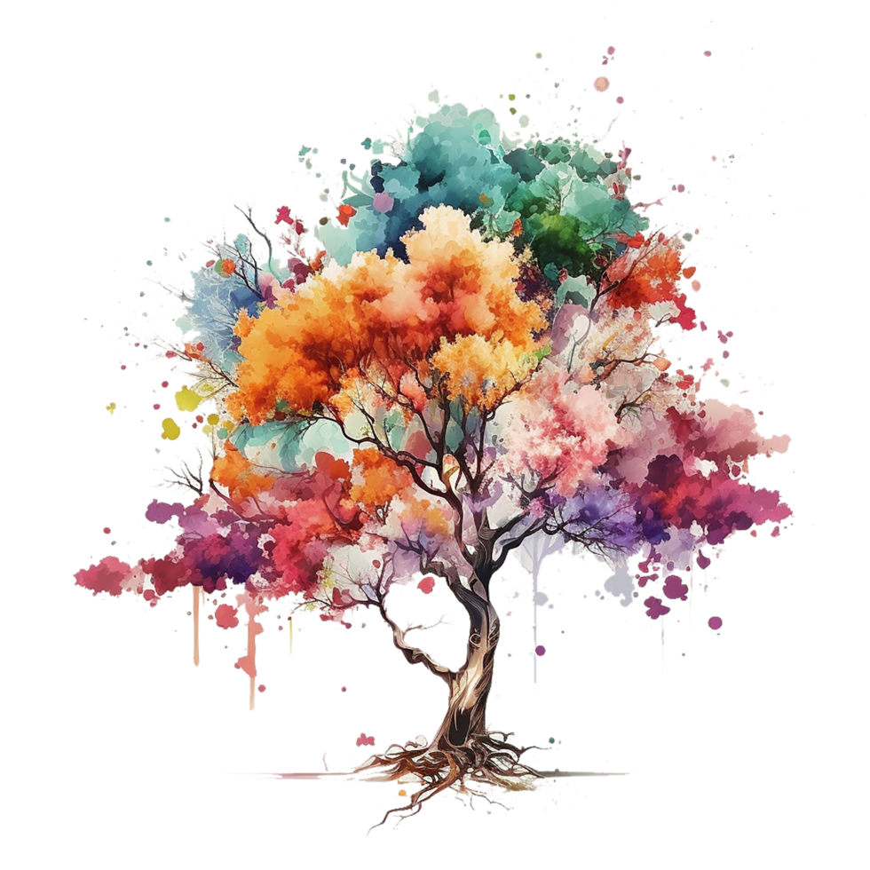 Free download png watercolor art background realistic photo, Ai Generative