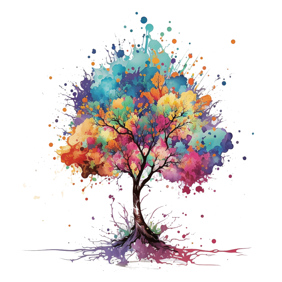 Free download png watercolor art background realistic photo, Ai Generative