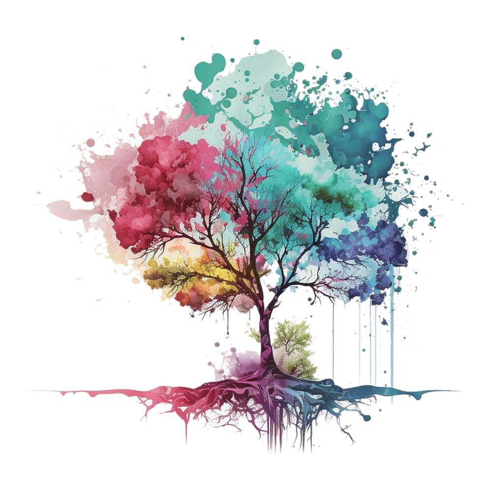 Free download png watercolor art background realistic photo, Ai Generative