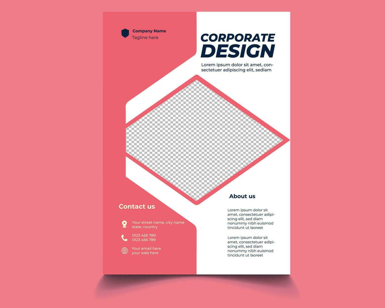 Template vector design for Flyer Brochure, Annual Report, Magazine, Poster, Corporate Presentation, Portfolio, Modern layout with A4 size, Easy to use and edit.