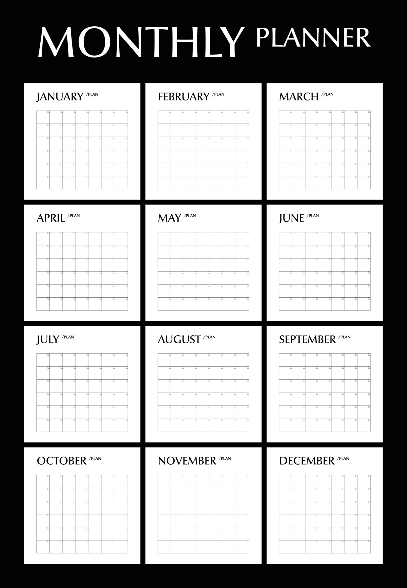 Monthly planner minimal design template 27533386 Vector Art at Vecteezy Monthly planner minimal design template 27533386 Vector Art at Vecteezy
