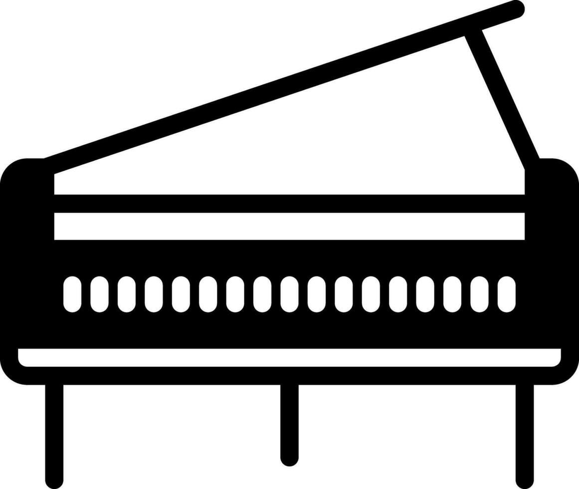 solid icon for piano vector