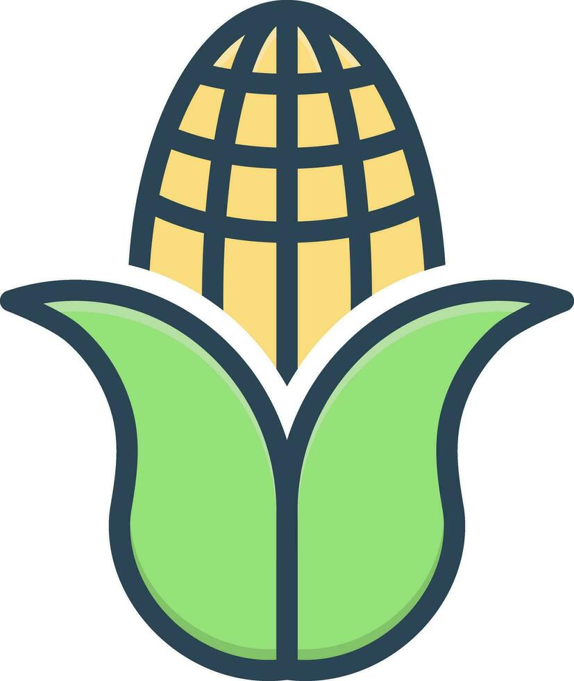 color icon for corn vector