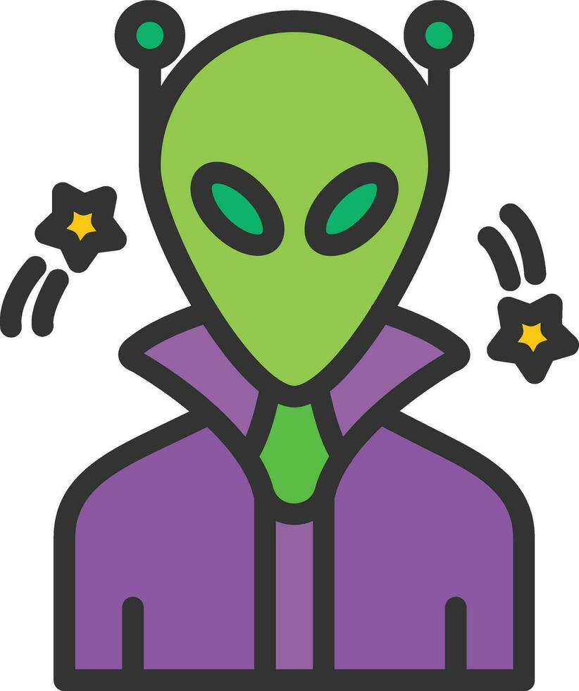 Alien Icon Image. vector
