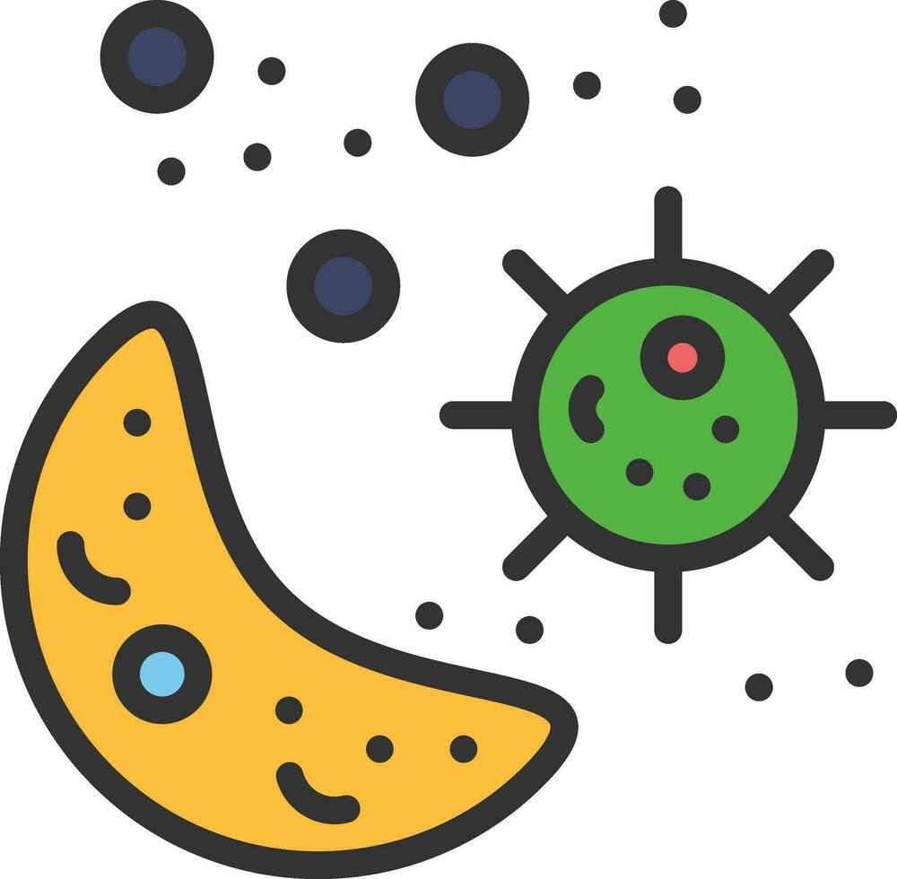 Bacterias Icon Image. vector