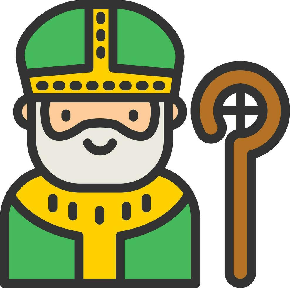 St Patrick Icon Image. vector