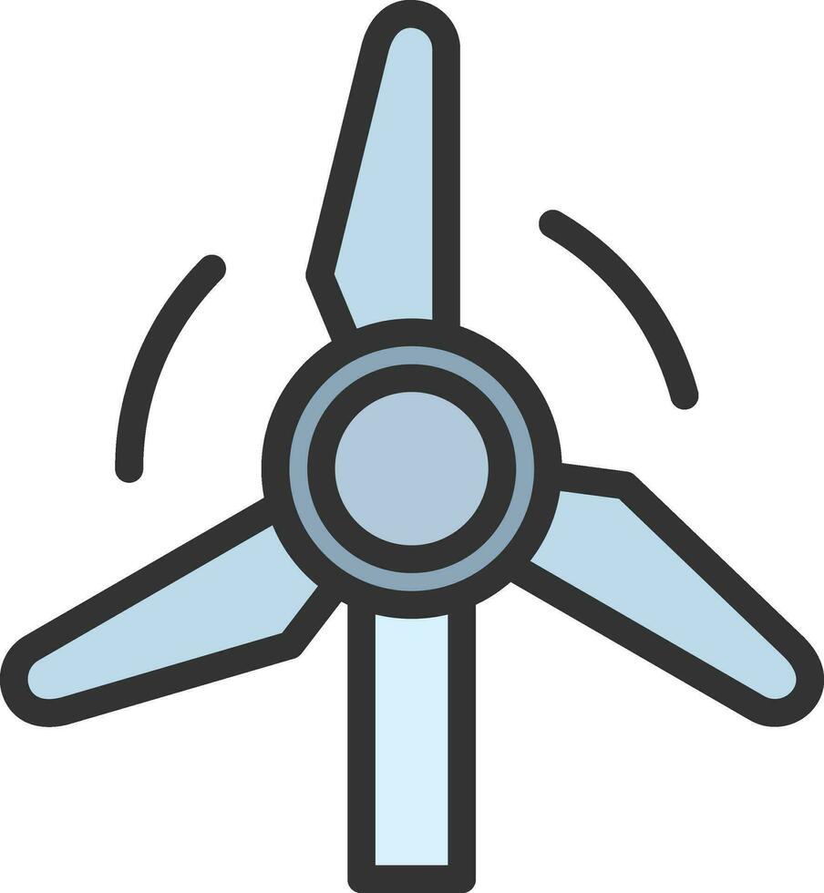 Wind Turbine Icon Image. vector